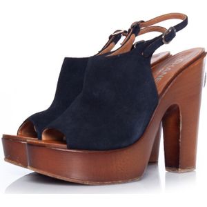 Houten platform open teen klompen