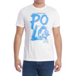 La Martina - T-shirt - Katoen - Blauw