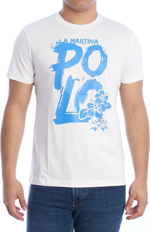 La Martina - T-shirt - Katoen - Blauw