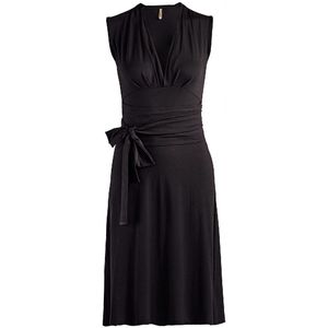 Empire Line-jurk - Zwart - Mouwloos - A-lijn