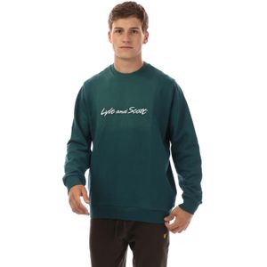Lyle And Scott - Script Sweatshirt - Groen Wit - Heren