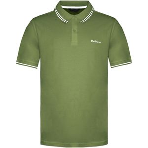 Ben Sherman - 0072550 - Poloshirt - Olijf/Wit - Heren