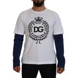 Dolce & Gabbana - Pullover Sweater - Wit en Blauw - 100% Katoen