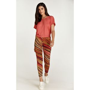 Legging - Rood - Meerkleurige Print