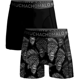 Muchachomalo Jongens 2-pack boxershorts print/effen