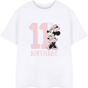 Disney Kinderen/kinderen minnie mouse 11e verjaardag t-shirt