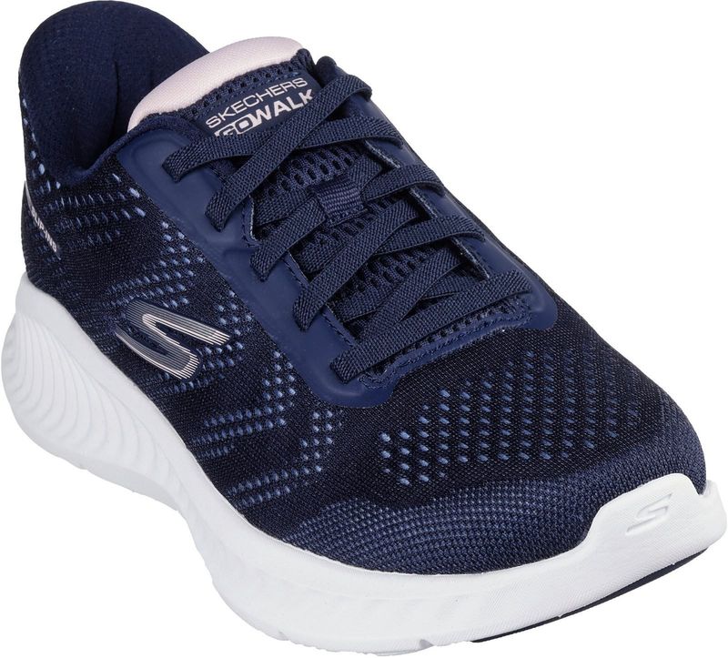 Skechers - GO WALK NOW-KHLOE - Slip-on Sneakers - Navy - Vrijetijdsschoen met Hielkussen en Slip-in Technologie