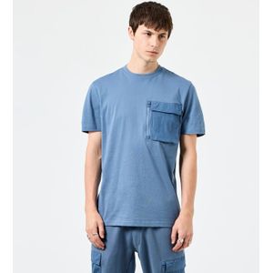 Weekend Offender - Takaji - T-shirt - Blauw - Korte Mouwen - 100% Nylon