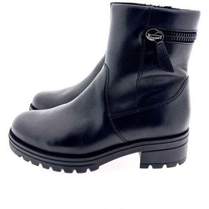 Gabor - Biker Boots - Zwart - Leer - Uitneembaar Voetbed