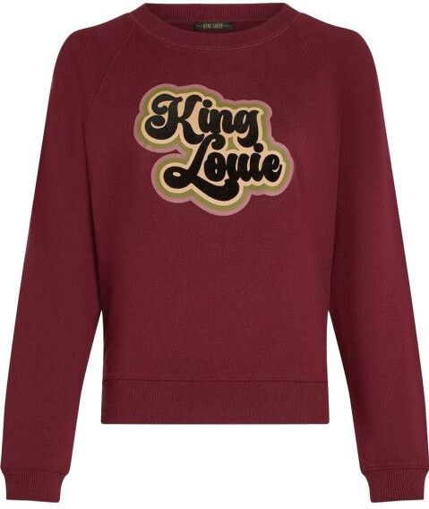King Louie - Febe - Sweater - Donker Rood - Velvet Materiaal
