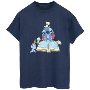 Li-cense Disney dames lilo & stitch lezen van een boek katoenen vriendje t-shirt