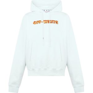 Hoodie - Gebroken Wit - Skate - Metalen Pijllogo - Lange Mouwen - 100% Katoen