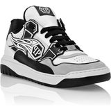 Mix Lederen Lo-Top Sneakers Strass Hexagoon