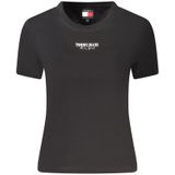 Tommy Hilfiger - T-shirt - Zwart - Crew Neck - Logo Print