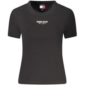 Tommy Hilfiger - T-shirt - Zwart - Crew Neck - Logo Print
