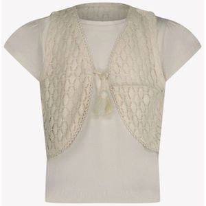 Mayoral - 3007 - Kinder T-shirt - Off White - Zomer 2025