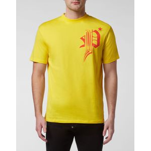 Philipp Plein - T-shirt - Geel - Skull & Bones - Katoen