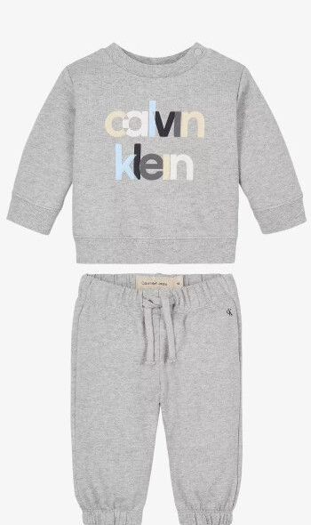 Calvin Klein Jeans Joggingpak  lichtblauw / lichtgeel / grijs gemêleerd / wit