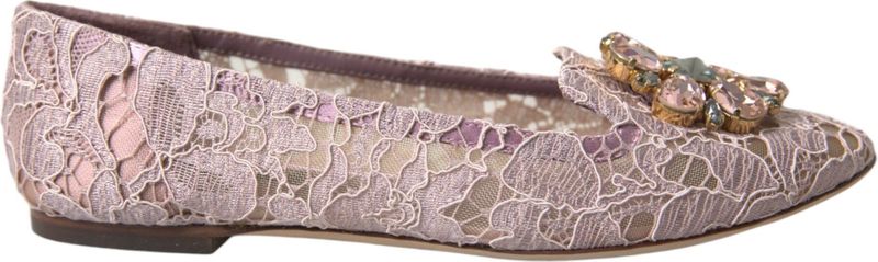 Kant Ballerina Flats met Kristal Detail