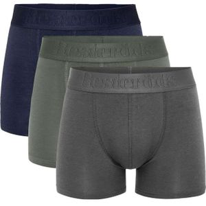 Resteröds - Boxershorts - Bamboe - 3-pack - Blauw, Grijs, Army Groen