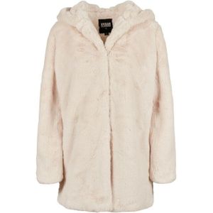 Urban Classics Dames teddy fleece mantel met capuchon