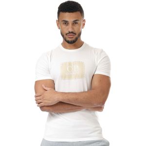 C.P. Company - T-shirt - Wit - Kaderlogo Midden op de Borst - Heren