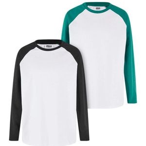 Urban Classics Jongens bio oversized raglan t-shirt met lange mouwen (set van 2)