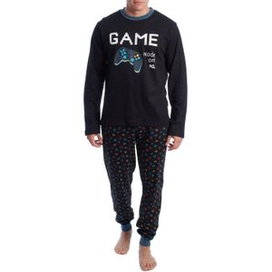 Katoenen herenpyjama met lange mouwen KLP4