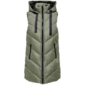 Jacqueline de Yong Jdyskylar padded hood waistcoat otw steel