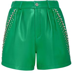 Philipp Plein - Korte Broeken - Groen - Lamsleer - Hotpants