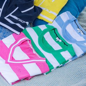 HV Society - hvsshay - Gebreide Top - Blokstreepontwerp - Ronde Hals - Halflange Mouwen