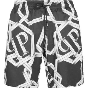 Philipp Plein - Jogging Shorts PP Chains - Badkleding - Zwart - Polyester