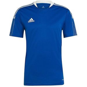 Adidas - Tiro 21 - Trainingsshirt - Zwart - 100% Gerecycleerd Polyester, Aeroready, V Hals