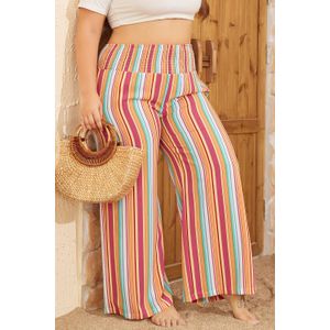 Gebreide Wijdere Broek met Elastische Tailleband