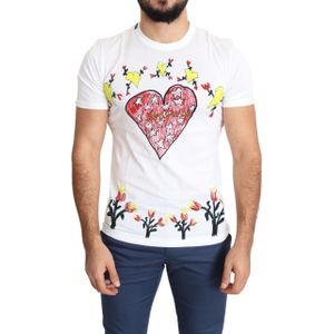 Dolce & Gabbana - Crew Neck - T-shirt - Wit - Korte Mouwen