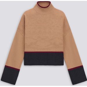 Bruine HAYDY COLLAR-trui voor dames