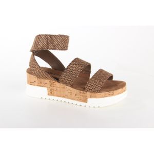 Lazamani 75.812 brown dames sandalen sportief