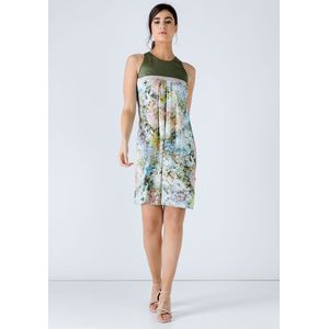 A Line - Jurk - Khaki - Mouwloos - A-lijn Silhouet