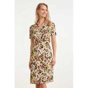 Smashed Lemon - 35215 - Jurk - Beige - Dierenprint