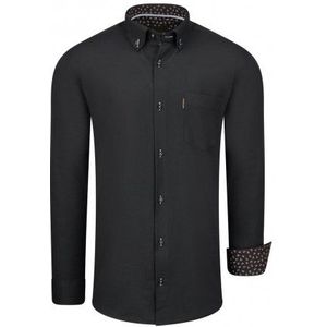 Cappuccino Italia - Stretch Overhemd - Zwart - Heren Overhemden