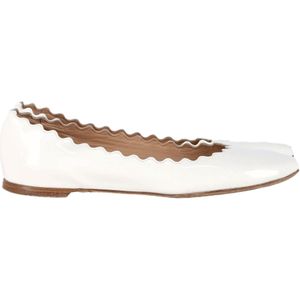 Chloé Lauren Ballerina's in Wit Patentleer