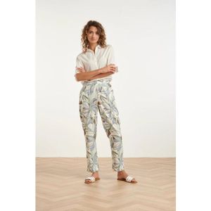 Smashed Lemon - 35204 - Harembroek - Bloemenprint - Wit Mintgroen Lila Bruin