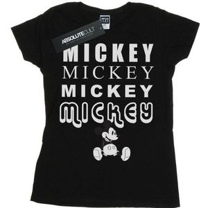 Li-cense Disney dames mickey mouse zittend katoenen t-shirt