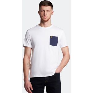 Lyle & Scott - T-shirt - Wit - Contrast Pocket