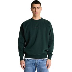 CHASIN' - Connect Round - Sweater - Donkergroen