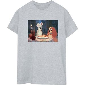 Li-cense Disney dames lady and the tramp spaghetti foto katoenen vriendje t-shirt