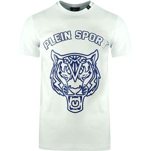 Plein Sport Large Stencil Tiger Logo White T-Shirt
