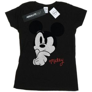 Li-cense Disney dames mickey mouse distressed ponder katoenen t-shirt