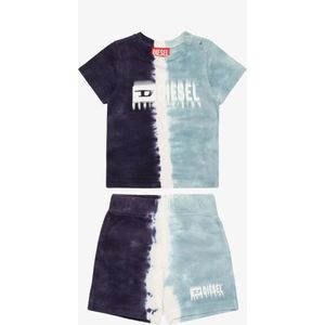 Diesel - Tkiteb Set - T-Shirt en Short - Dark Blue White Bright Blue - Katoen