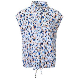 Blouse - Kleurige All-Over Print - 70% Viscose 30% Linnen